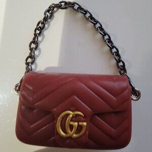 Labubu Purse Bag RED GG _ Pop Mart Labubu Doll